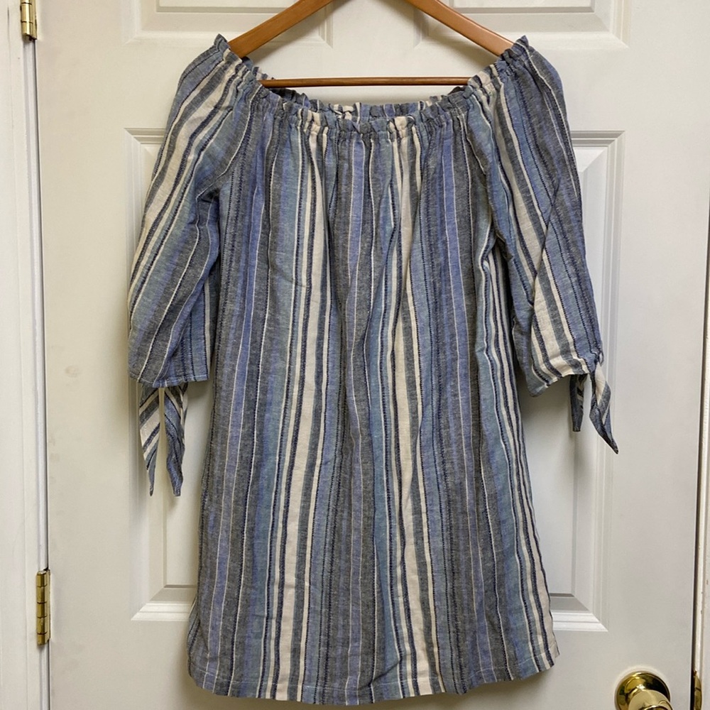 Maven West 100% Linen Off shoulder Top - Picture 2 of 10